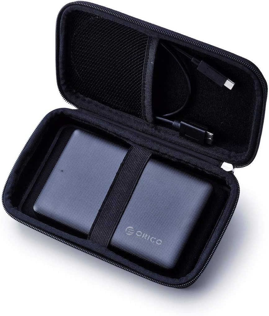 APRIME 1TB USB-C/USB-A Portable External Hard Drive Compatible with Mac HFS+ Pre-formatted with Protection Case (1TB, Black-Diamond)