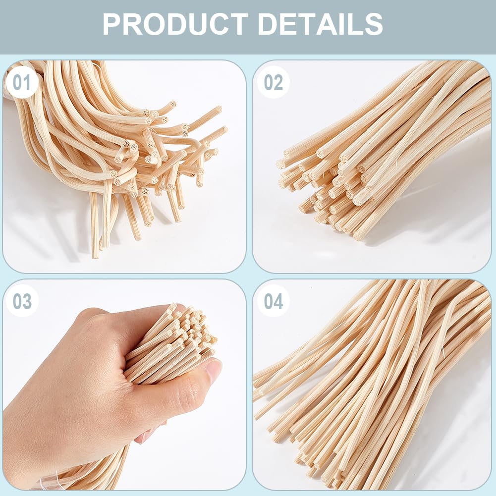 CRASPIRE 50 pz 11 Pollici Bianco Ondulato Rattan Bastoncini di Ricambio per Diffusore di Fragranza Bastoncini di Ricarica Bastoncini di Ricarica Profumo di Rattan Naturale Aromaterapia Volatile