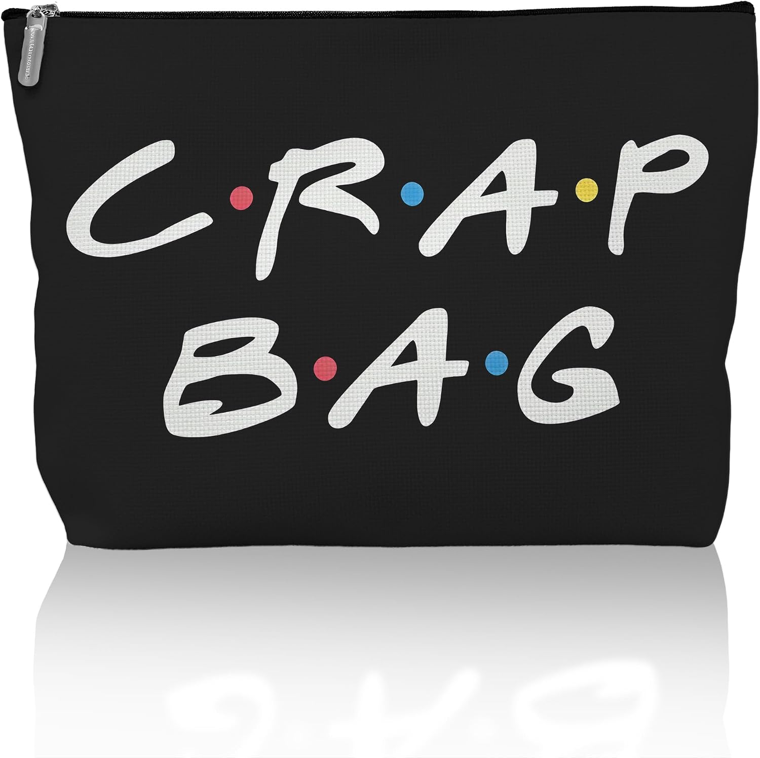 90s Sitcom Style Makeup Bag, Black Reusable Eco-Friendly Cosmetic Pouch for Cosmetics and Toiletries, Nostalgic TV Show Inspired Gift for Best Friends, Birthday Christmas Toiletry Bag