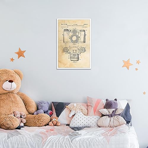 Miniatura 3 de Lienzo con estampado de patente para cámara, arte de pared, póster de dibujo de patente vintage, clásico, fresco, entusiastas de la fotografía,