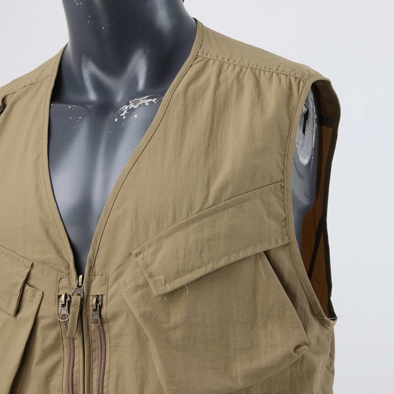 Canotta Termica Uomo-Gilet da Uomo Senza Maniche Multitasche per Sport per Il Tempo Libero Plus Size Gilet da Tinta Unita Americano Canottiere da Palestra