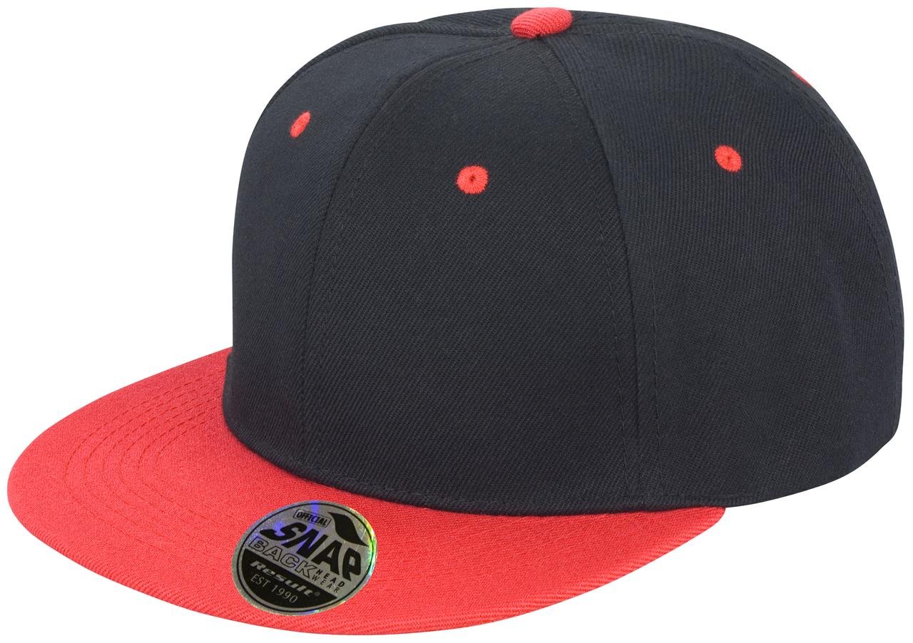 Result Core Bronx Original Flat Peak-Snapback Dual Colour Cap Black/Red