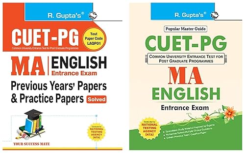 CUET-PG : MA English Entrance Exam Guide &amp; CUET-PG: M.A. English (Test Paper Code PGQP05) – Previous Years’ Papers &amp; Practice Papers (Solved)