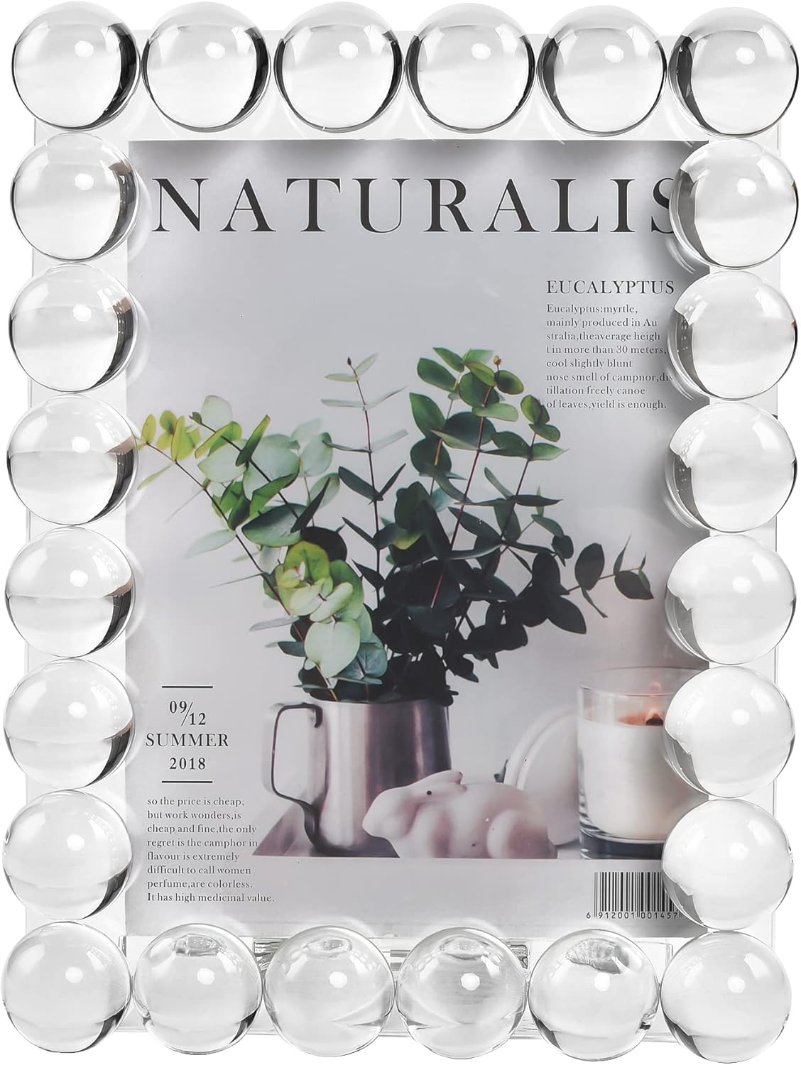 Crystal 5x7Inch Picture Frame Decor, Wedding Frame Tabletop Display, Display Pictures 5''x 7'', Comes with Gift Box