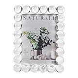 DONOUCLS Crystal 5x7Inch Picture Frame Decor, Wedding Frame Tabletop Display, Display Pictures 5''x 7'', Comes with Gift Box