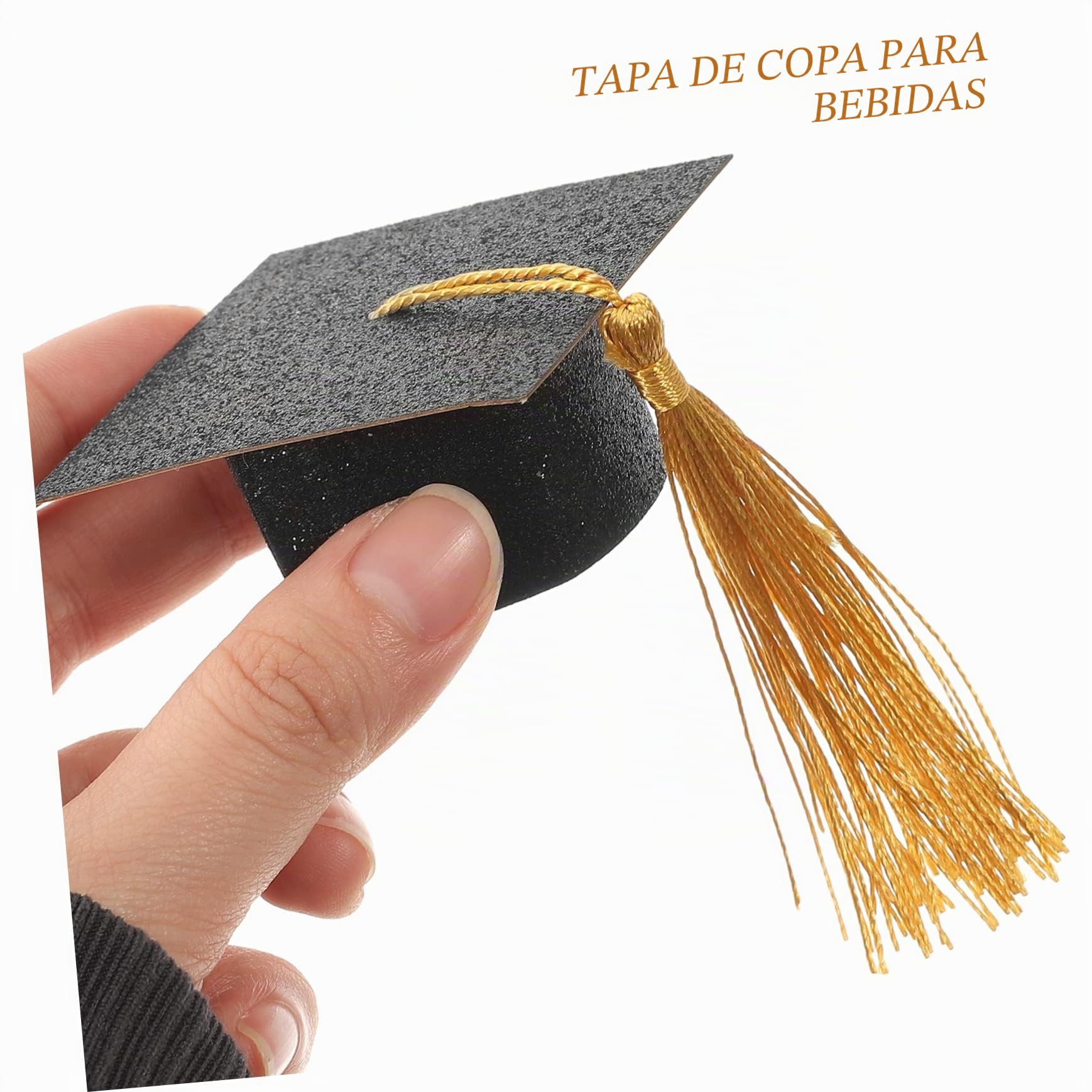 20 piezas de sombrero de doctor decoración, tapa de graduación, mini sombrero de graduación, decoraciones, vasos, sombreros, tapas de graduación para tazas, tapa de graduación, tapa de cáliz,