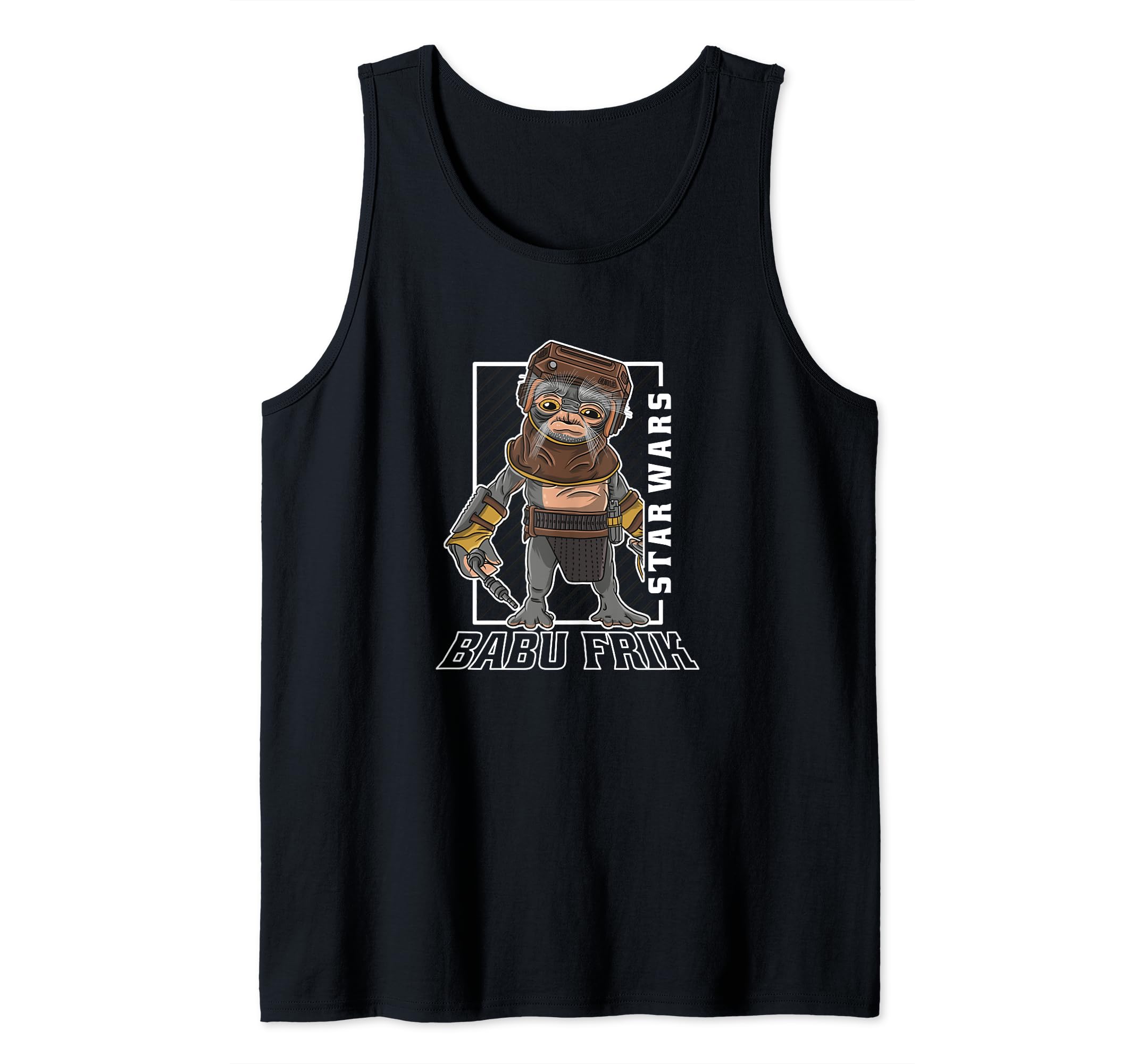 Star Wars The Rise Of Skywalker Babu Frik Portrait Tank Top, Black
