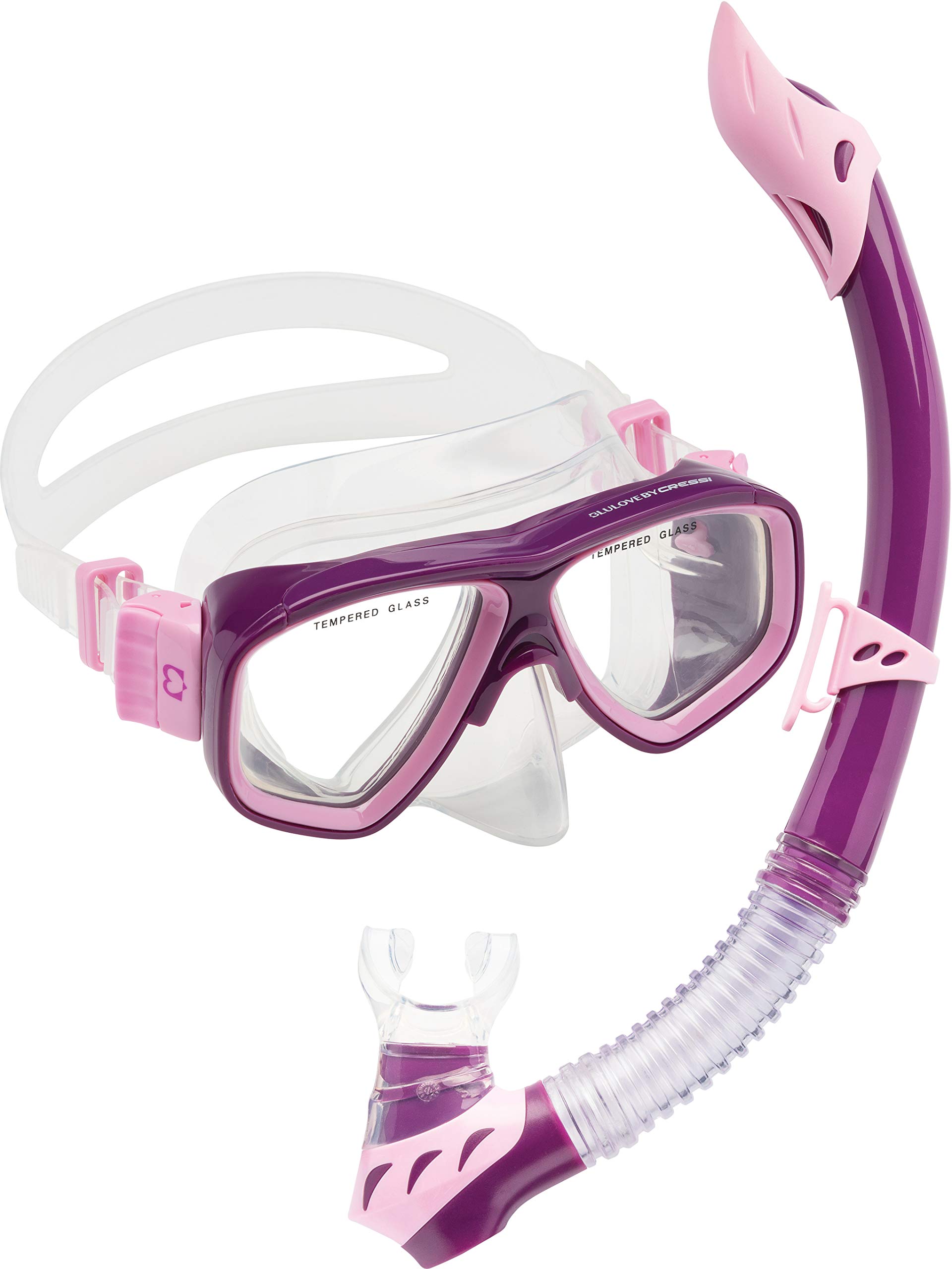 CRESSI Kiddy Vollmaske Für Kinder - Azure/Blue Beschlagfrei | Mit Dry Schnorchel & Auslassventil