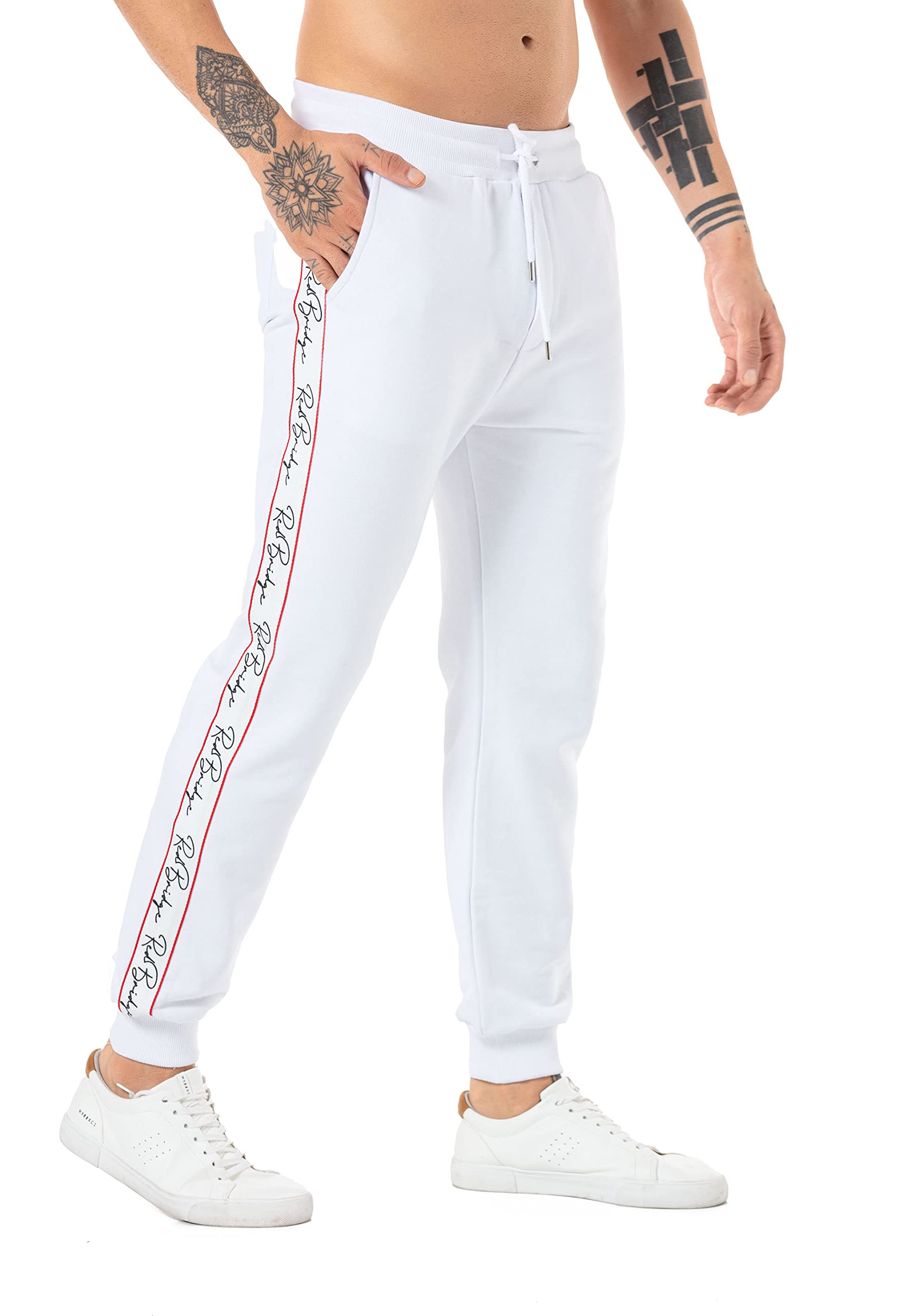 Redbridge Premium dres treningowy do biegania, 2 sztuki, z kapturem i spodnie kombinowane, Kolor biały, L