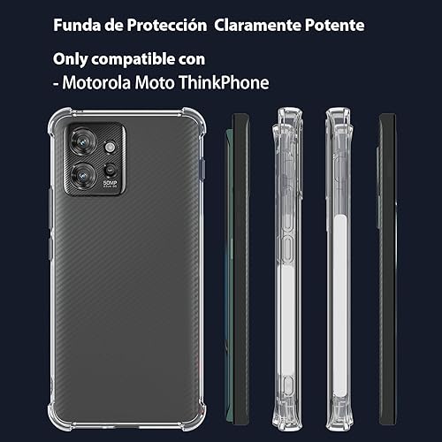 Miniatura 2 de Funda para Motorola Moto ThinkPhone Clear TPU Cuatro Esquinas Cubierta Protectora Transparente Suave