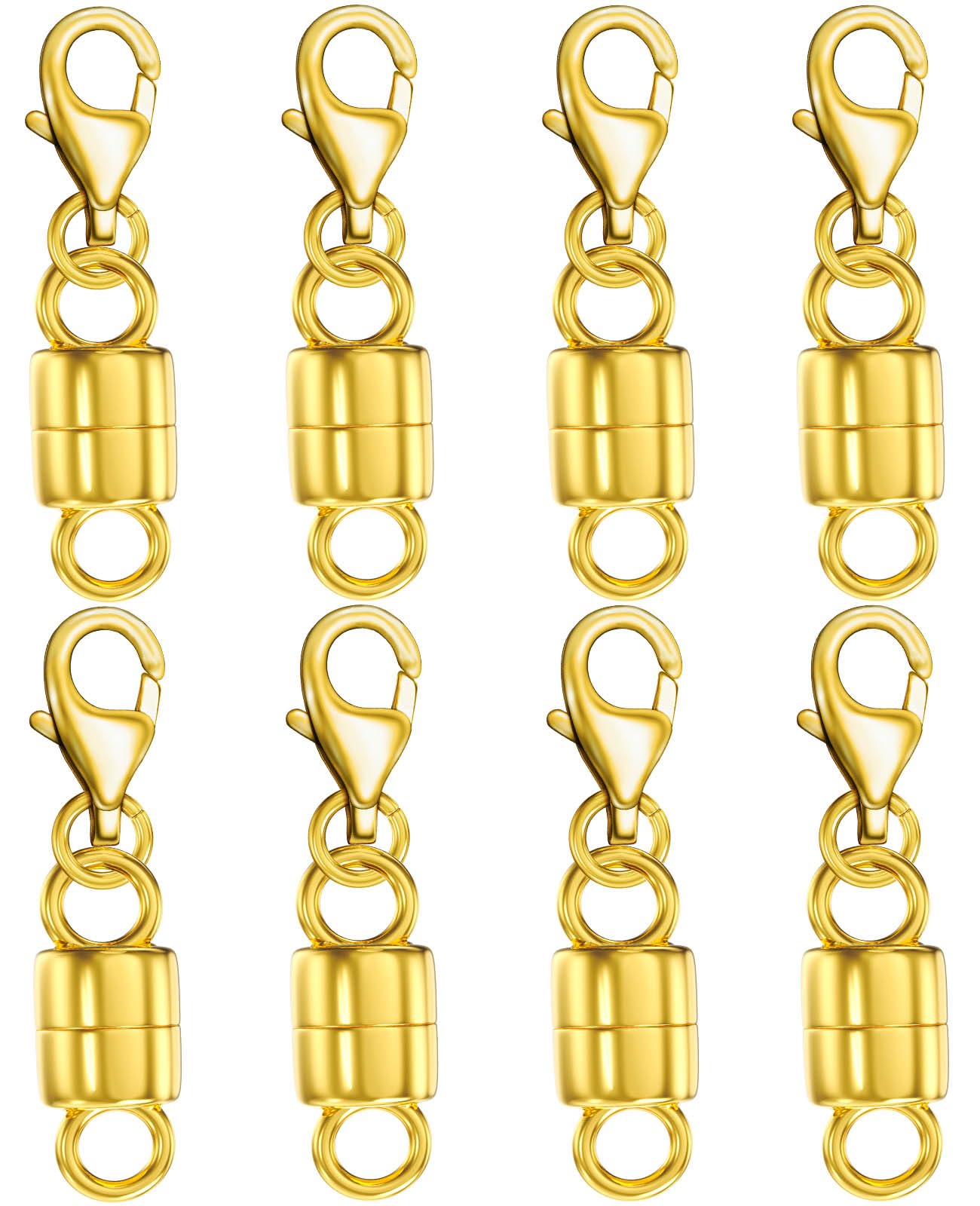 Dailyacc Lobster Magnetic Necklace Clasps and Closures Safety 14K Gold and Silver Jewelry Converters for Bracelets Chain Extender