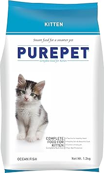 Purepet Kitten Dry Cat Food Ocean Fish Flavour, 1.2kg Pack - image, photos
