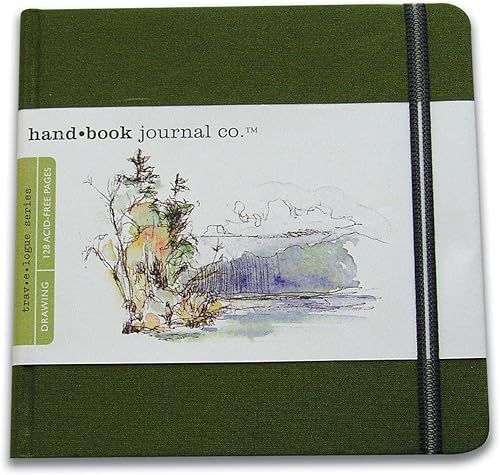 Speedball - Libro de dibujo, diario de viaje, Verde (Cadmium Green), cuadrado