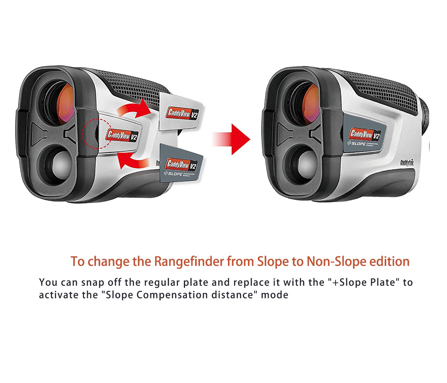 CaddyTek Golf Laser Rangefinder with Pin Seeking and Slope