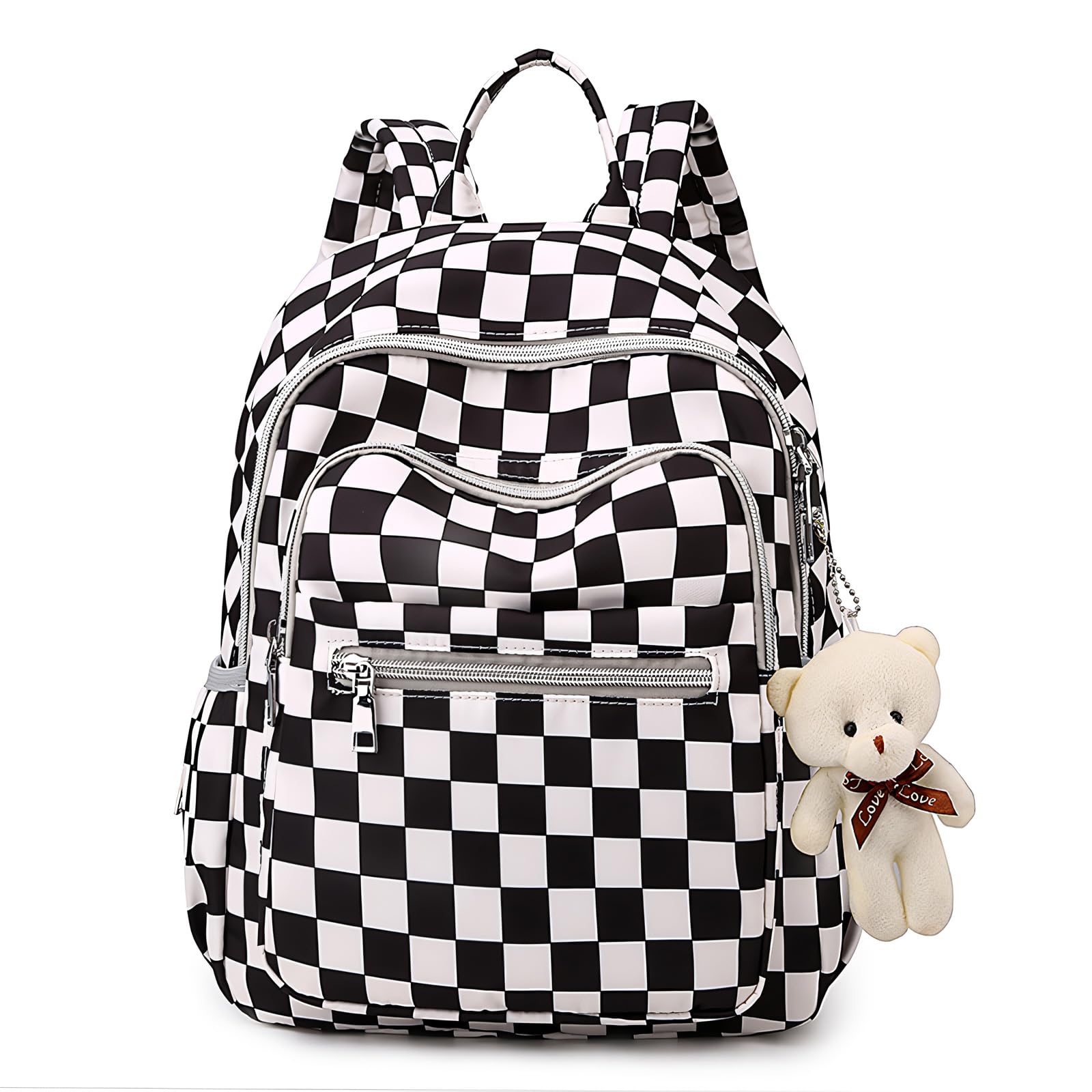 SONARIN Multi-Pockets Waterproof Baby Changing Bag Backpack,Large Capacity Diaper Bag Portable Travel Nappy Changing Bag Maternity Bag with Stroller Straps for Mom & Dad(Black & White)