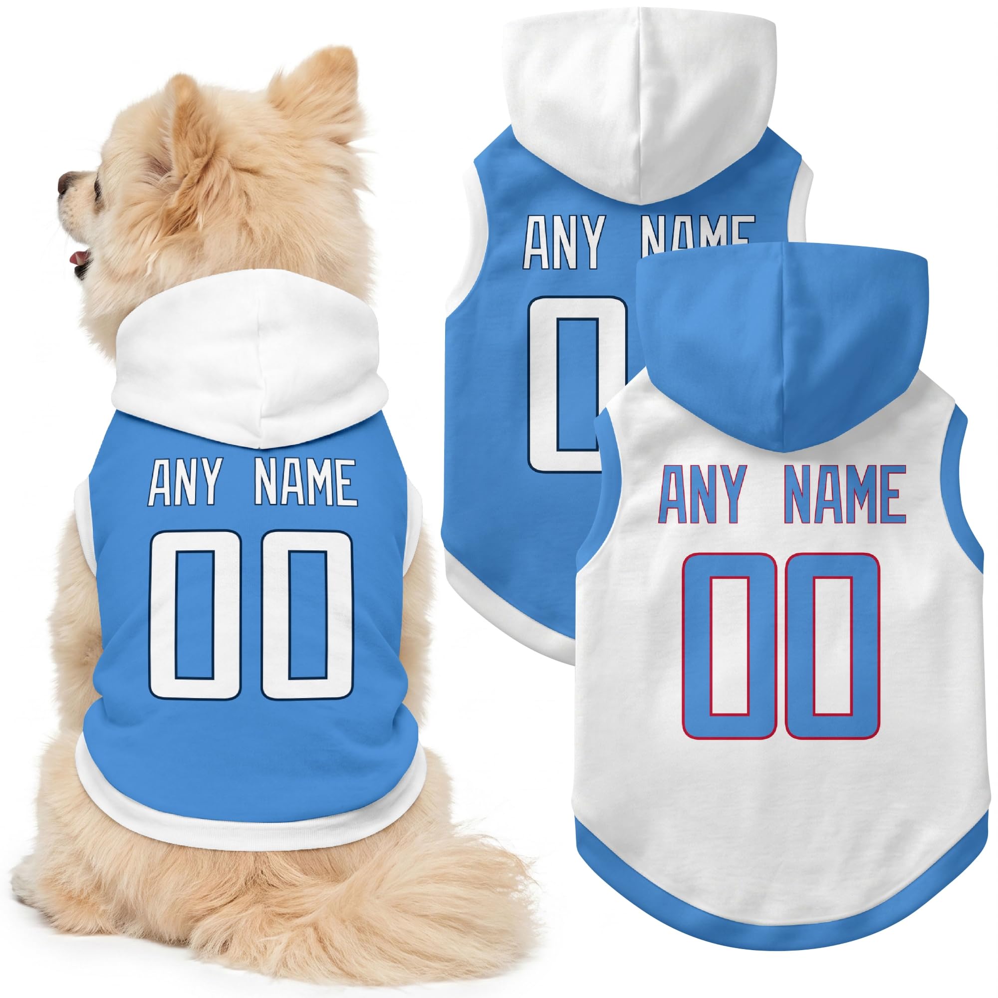 Tennessee Dog Clothes Custom Jersey Style Dog Hoodie for Pet