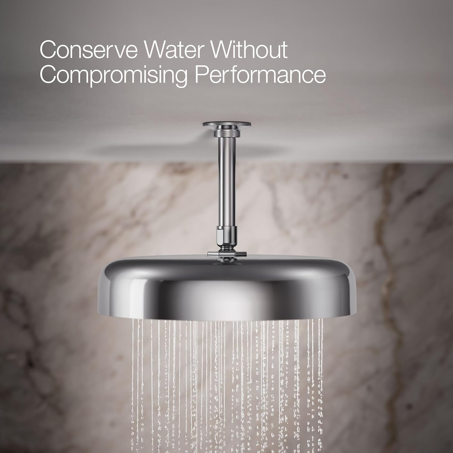 Kohler 26291-CP Statement® Round 12" single-function rainhead, 2.5 gpm, Polished Chrome