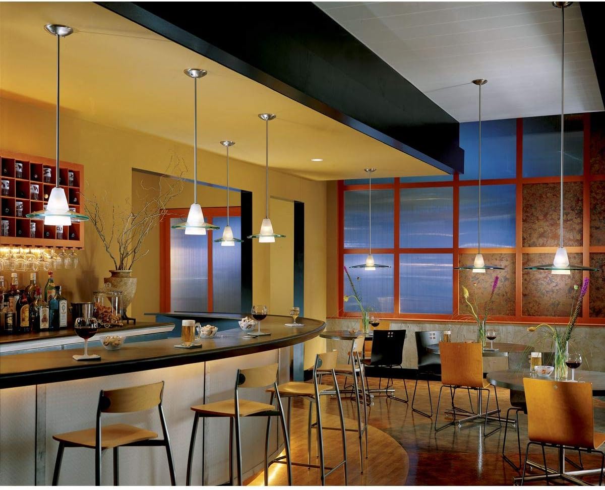 🛒 Flаѕh Sаlе Modern Pendant 1-Light Clear and Etched Glass Mini-Pendant Light Brushed Nickel Bеѕt Quаlіtу 🔥 Modern Pendant 1-Light Clear and Etched Glass Mini-Pendant Light Brushed Nickel