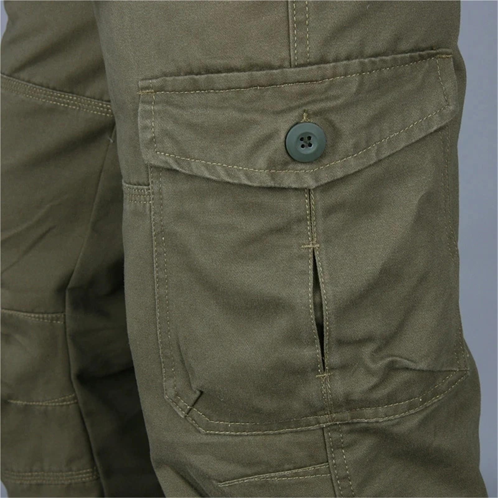 Mono De Trabajo Pantalones Cargo de algodón for Hombre, Pantalones Largos Informales con múltiples Bolsillos, Rectos, tácticos, for Primavera y otoño