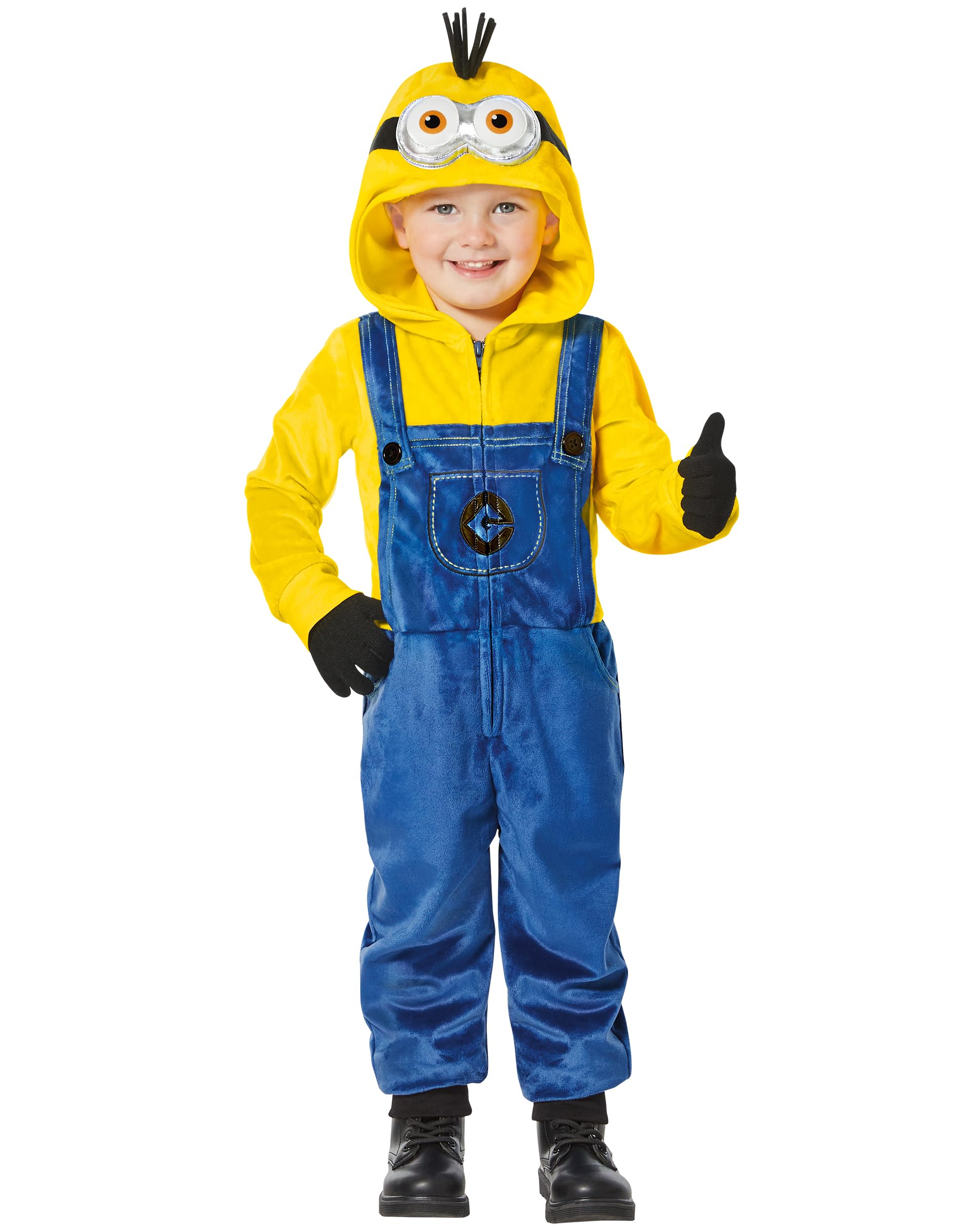 ( Size 3T- 4T ) Spirit Halloween Minions Toddler Kevin Jumpsuit Costume | Officially Licensed | Minions Outfit