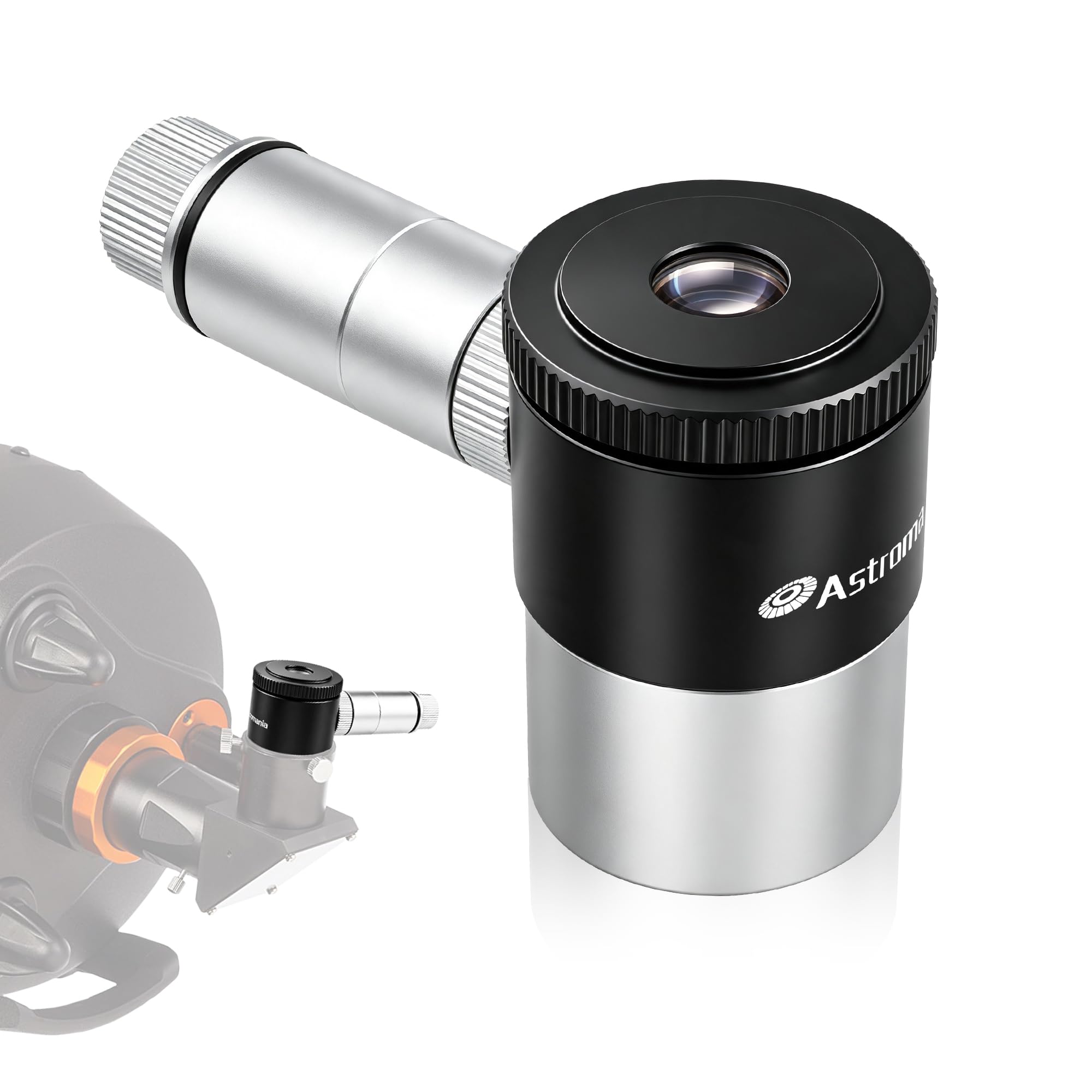 Astromania Ocular telescópico Plossl Iluminado de retícula de 12,5 mm, Imagen Ajustable y Enfoque de retícula e iluminación LED Ajustable