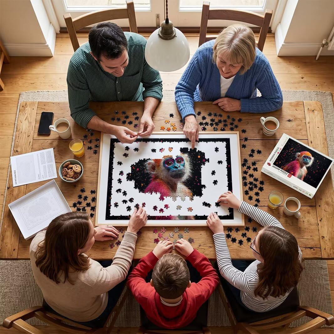Puzzle 2000 elementów dla dorosłych, puzzle ze zwierzętami, wymagająca gra