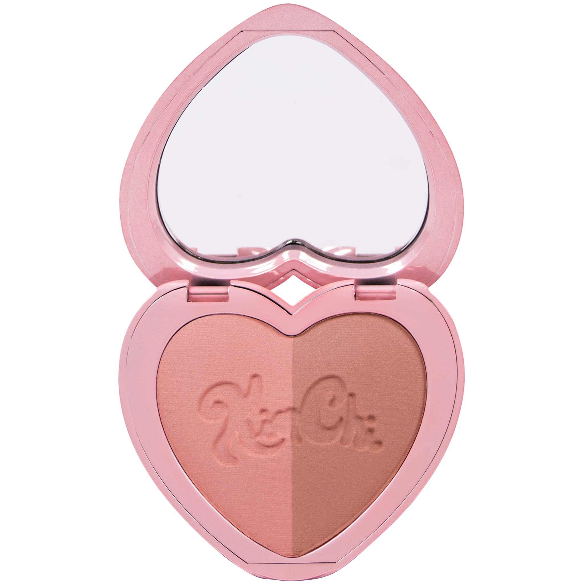 KimChiChic Beauty Thailor Blush Duo, Heart-Shaped Compact with Mirror, Buildable, Silky Matte & Shimmer Finish, Cruelty-Free Blush Palette, Vacation