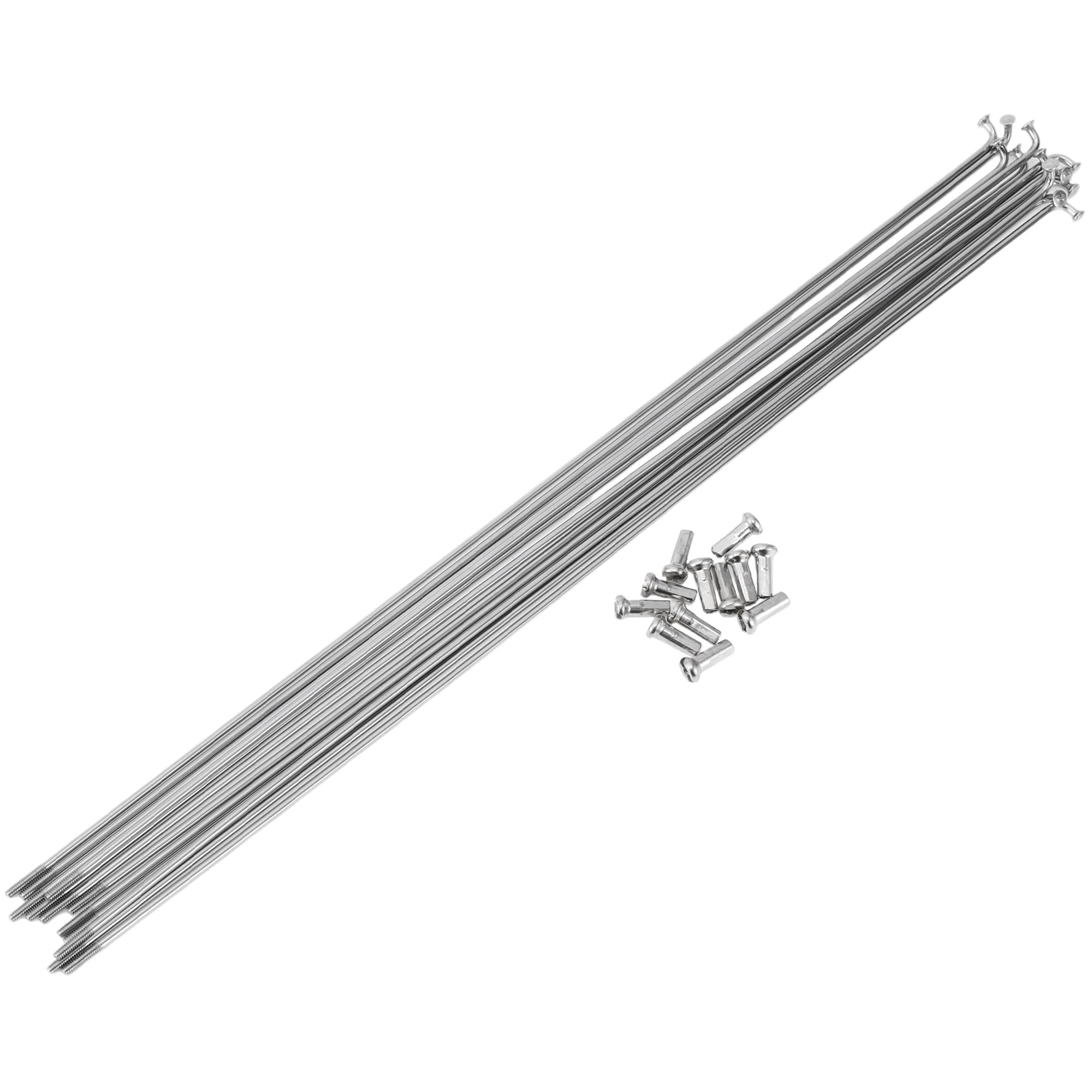 12 Set 14G Raggi per Bicicletta 285mm Raggi Ruota Bici 304 Acciaio Inossidabile Tono Argento Prodotto Durevole