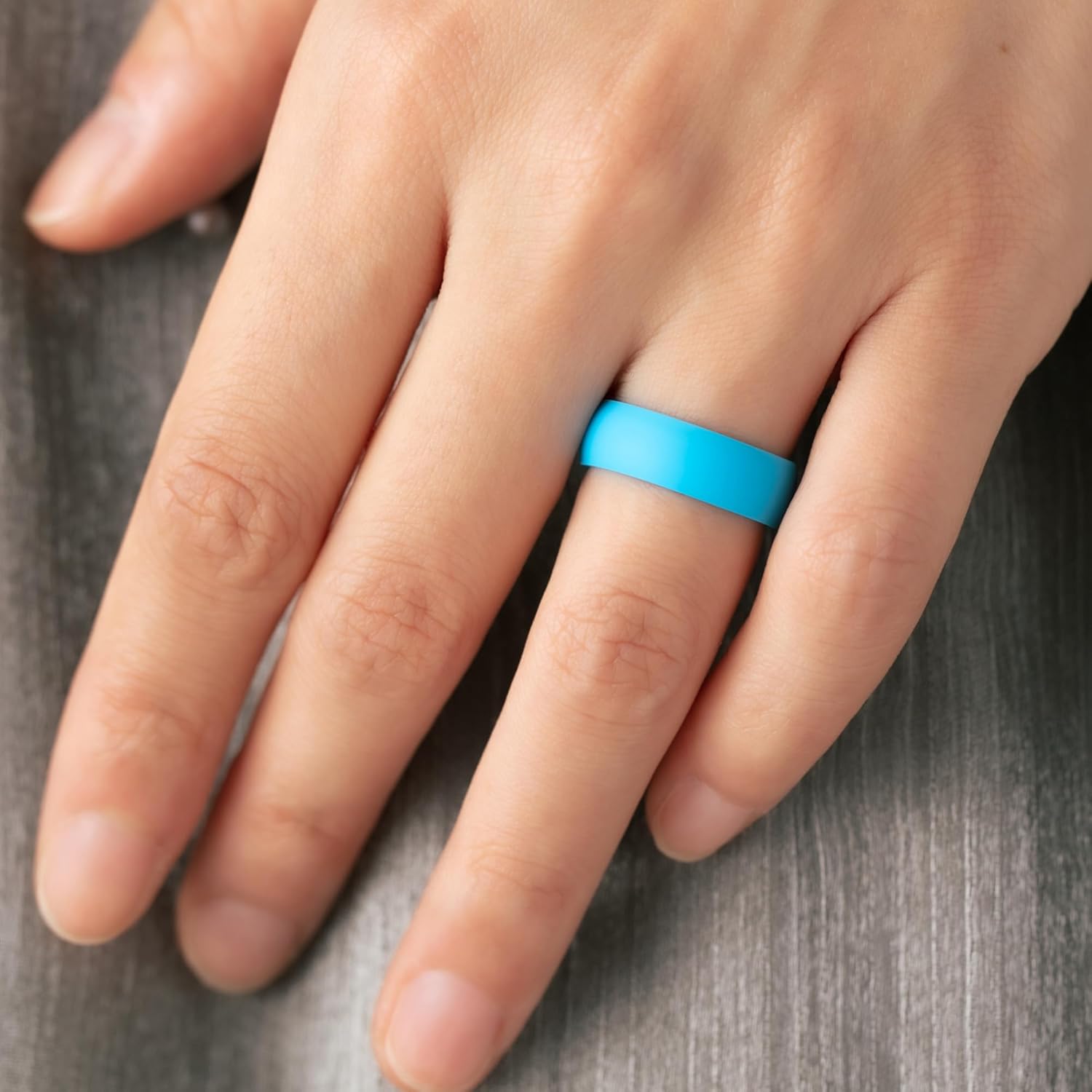 Saco Band Silicone Ring for Women - 6mm Width 1.9mm Thick - Image 2