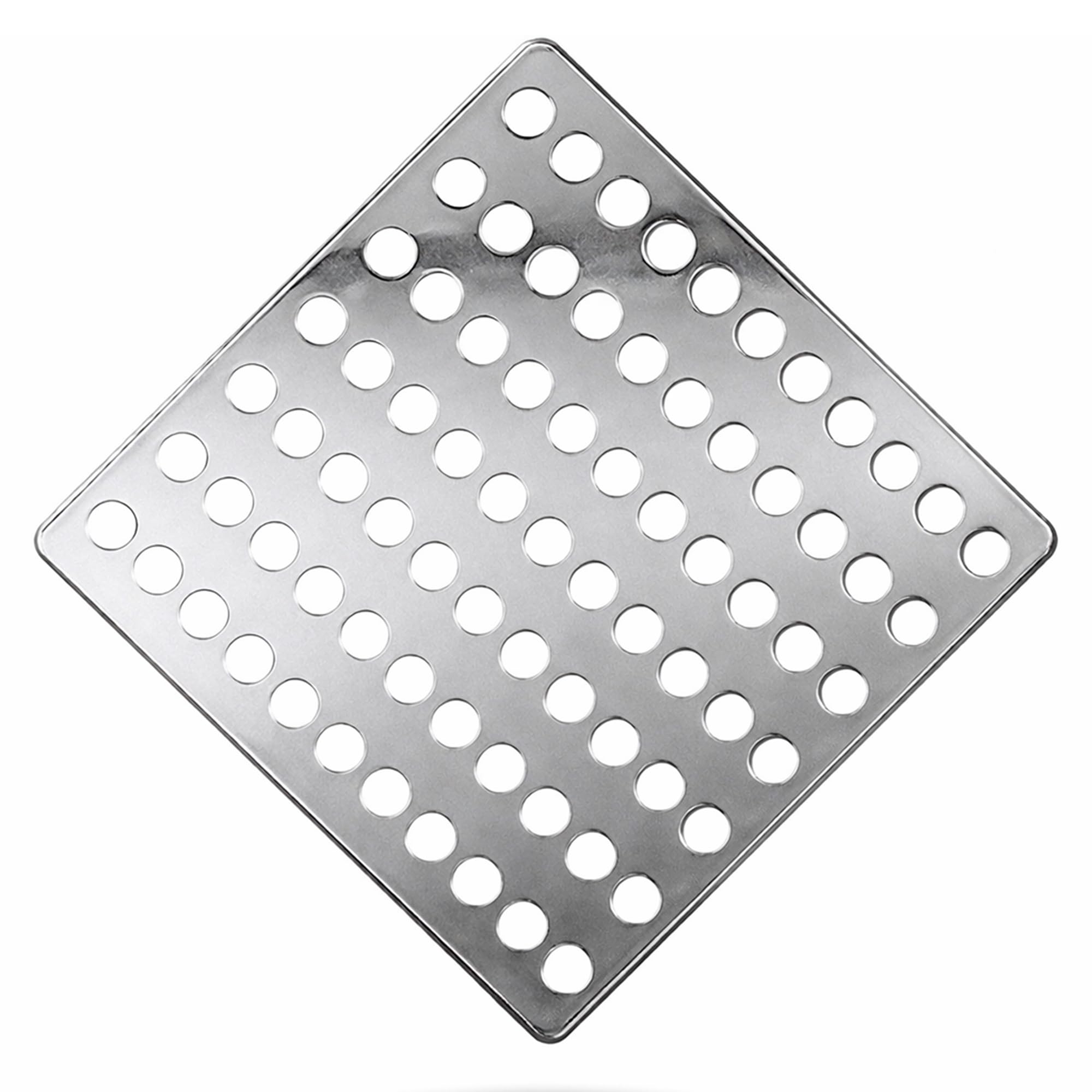 Stainless Steel Drain Cover 15cm x 15cm, Heavy Duty Rust Resistant Floor Drain Guard Strainer Prevents Leaves & Debris Blockages for Bathroom Shower Kitchen Sink Patio Garden Drain