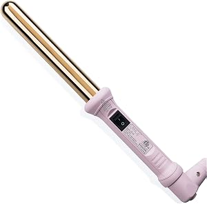 L'ANGE HAIR Ondulé Titanium Curling Wand | Professional Hot Tools Curling Iron 1 Inch | Salon Hair Styling Wands for Beach Waves | Best Hair Curler Wand for Frizz-Free, Lasting Curls (Blush 25 MM)