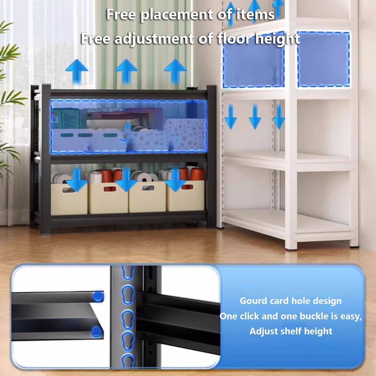 3-Tier / 4-Tier Retail Display Racks,Kitchen Organizer Shelf,Convenience Store Snack Display Stand,Strong load-bearing capacity,Adjustable shelves,for Warehouse Supermarket.(Black,80*50*113cm)