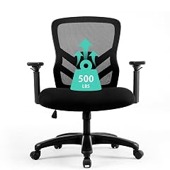 YFO Big and Tall Office Chair 500LBS - Computer Desk Chair with Adjustable Lumbar Support Heavy Duty Ergonomic