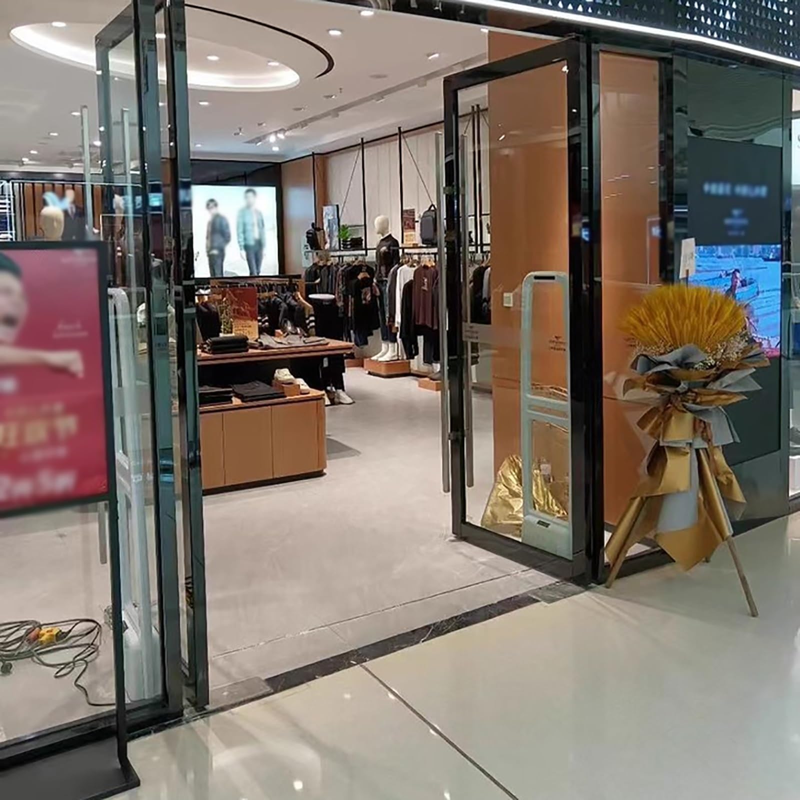 Attrezzature Antifurto per Negozi Al Dettaglio, Sistema di Allarme di Sicurezza EAS AM 58KHZ, Allarme Acustico e Visivo, con 200 Fibbie Antifurto, per Negozi Abbigliamento e Supermercati