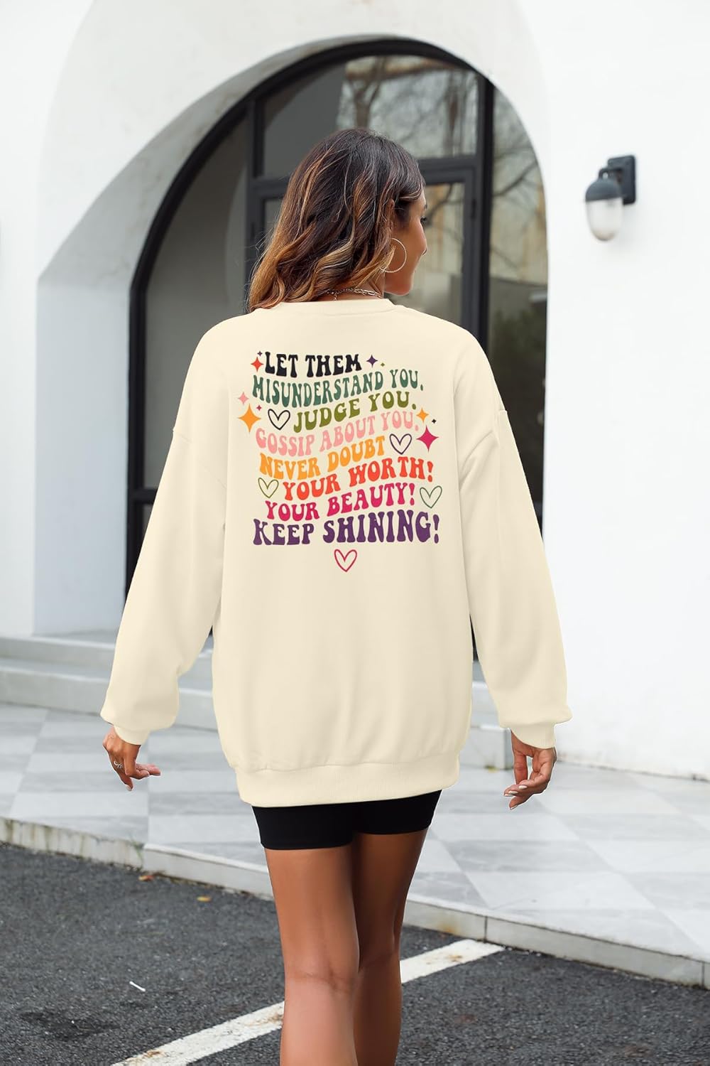 Mental Health Sweatshirt for Women Let Them Long Sleeve Shirt Inspirational Graphic Sweater Motivational Gift Tops - Image 3