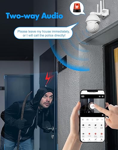 Miniatura 7 de LaView Cámara de seguridad de 8 MP para exteriores, visión nocturna a color Starlight, cámaras 4K para seguridad en el hogar, detección humana AI y