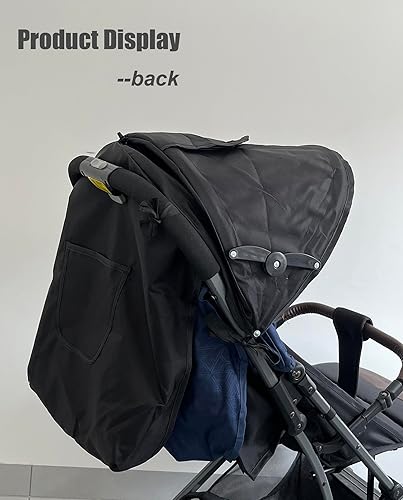 Miniatura 4 de Toldo universal para cochecito de bebé, toldo para cochecito de bebé, sombrilla con bolsillos, ventana de malla ajustable retráctil