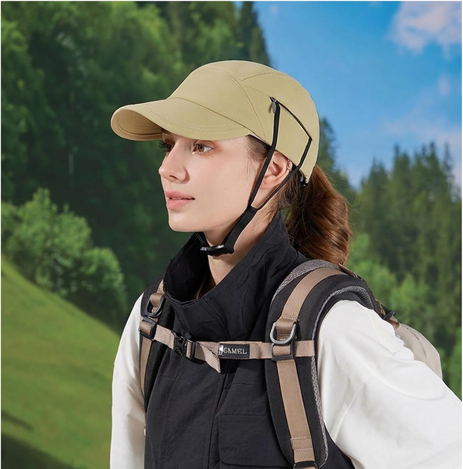 Womens Sun Baseball Cap 6-Pack, Fishing Hiking Surf Hats for Outdoor Sports, Running Beach Caps