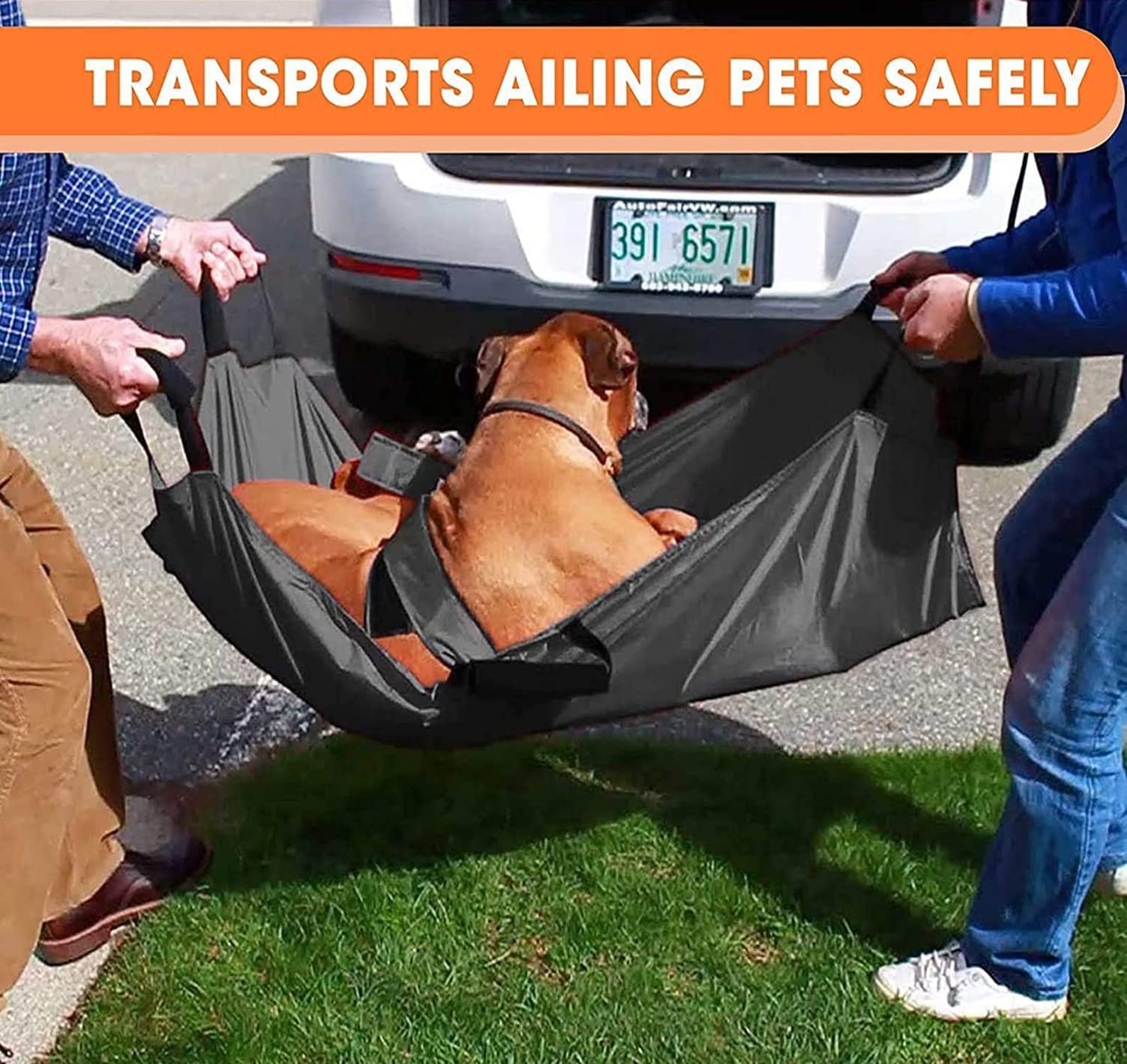 FAXIOAWA Tragbare Faltbare Haustiertrage, Transporttrage für Hunde, Transporttrage, Tierträger mit Sicherheitsgurt, Rettungstrage für Tiere, Transferbett