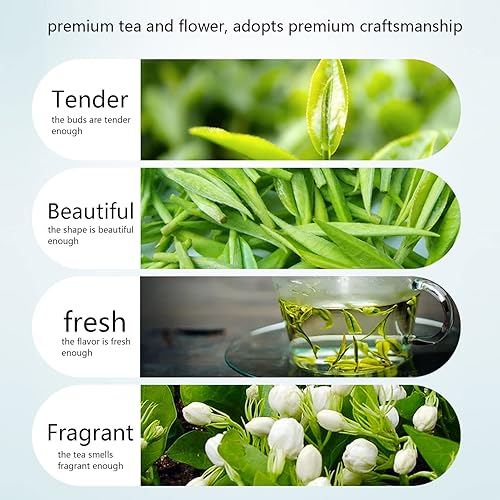 Miniatura 4 de Té verde de 100 g3.5 onzas, 13 paquetes de té verde fragante sin azúcar de hojas sueltas, hojas de té chino, regalos para amigos