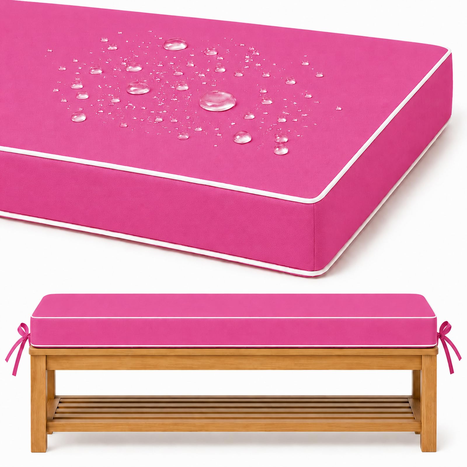 Waterproof Bench Pad - Cushions for Outdoor Furniture, Garden Seat Cushion