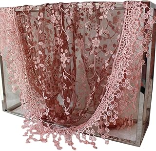 S-TROUBLE Nappa di Pizzo Floreale Trasparente Velato a Triangolo con Scialle a Mantella con Scialle a Forma di Chiesa