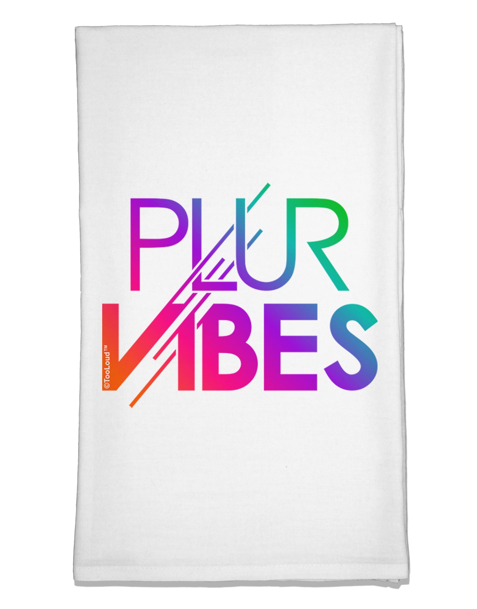 TOOLOUD Plur Vibes Flour Sack Dish Towel
