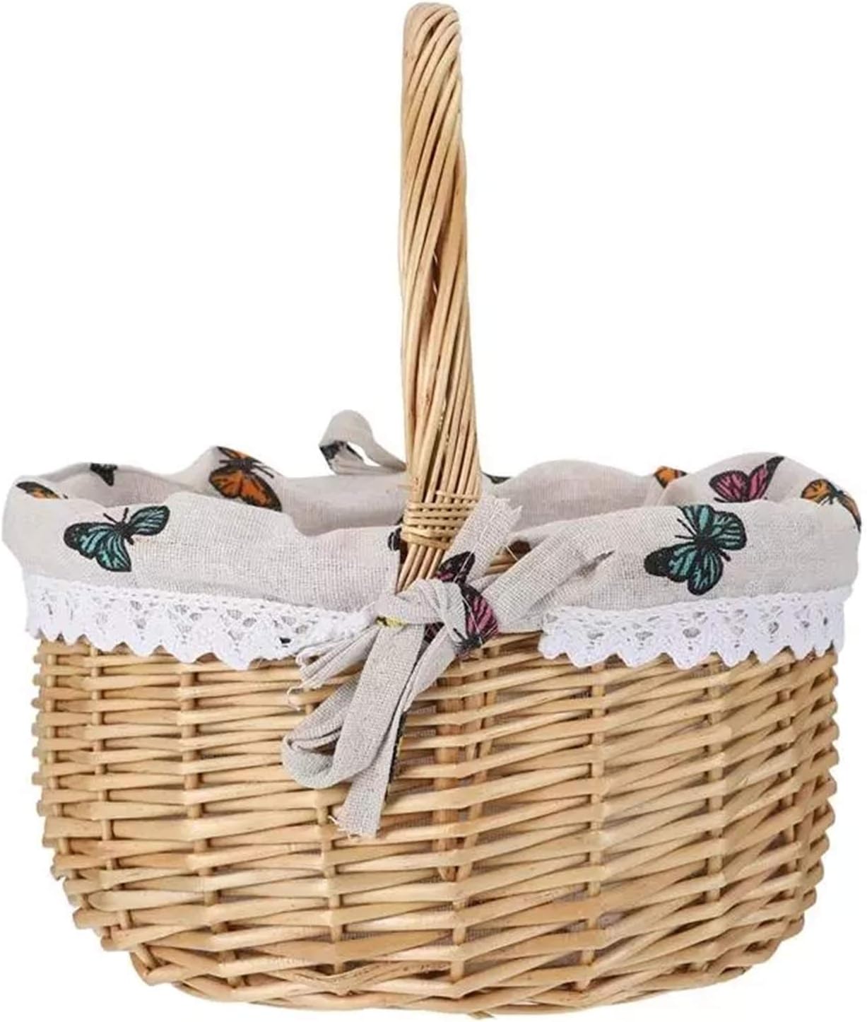 Picnic Basket Outdoor Practical Handmade Picnic Rattan Basket for Camping Outdoor