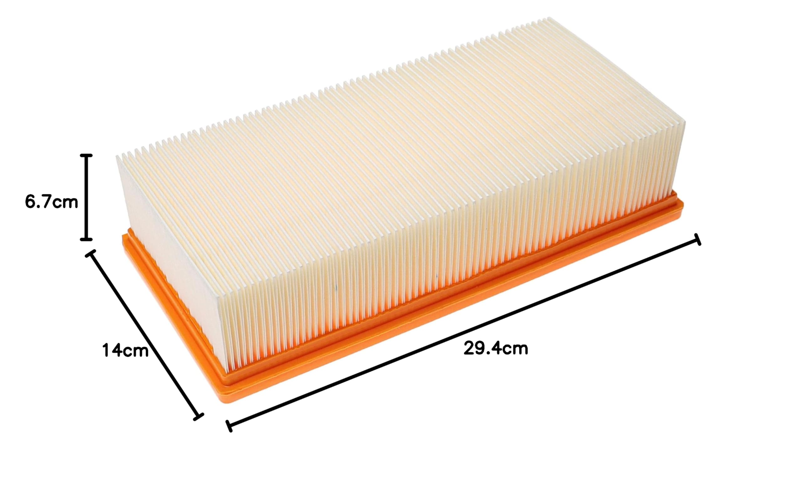 vhbw 3x filtro a pieghe piatte sostituisce Kärcher 6.904-284.0 per aspirapolvere umido/secco, industriale - Elemento filtrante