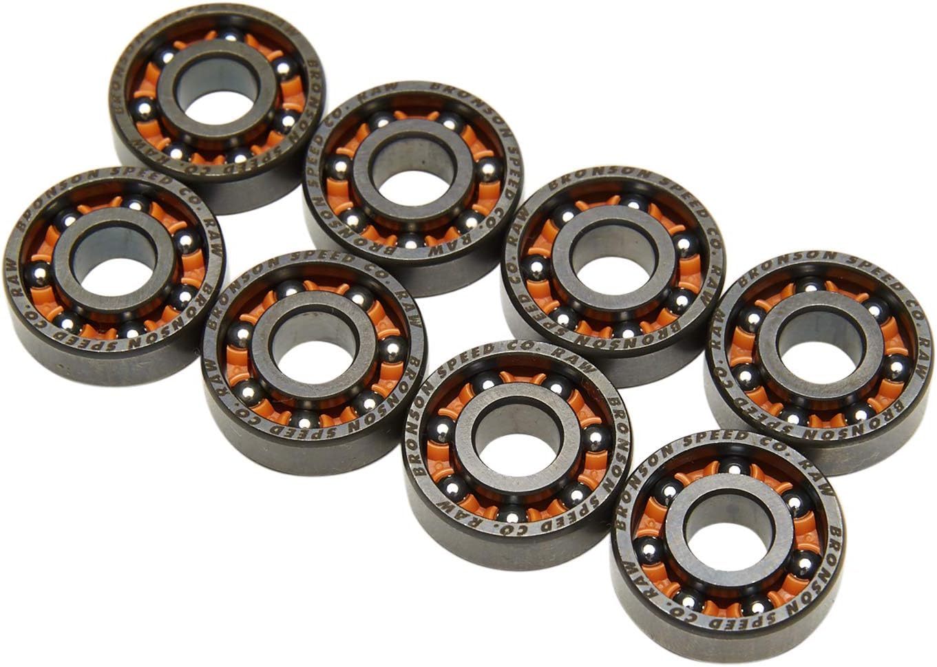 Raw Skateboard Bearings One Size Silver/Orange