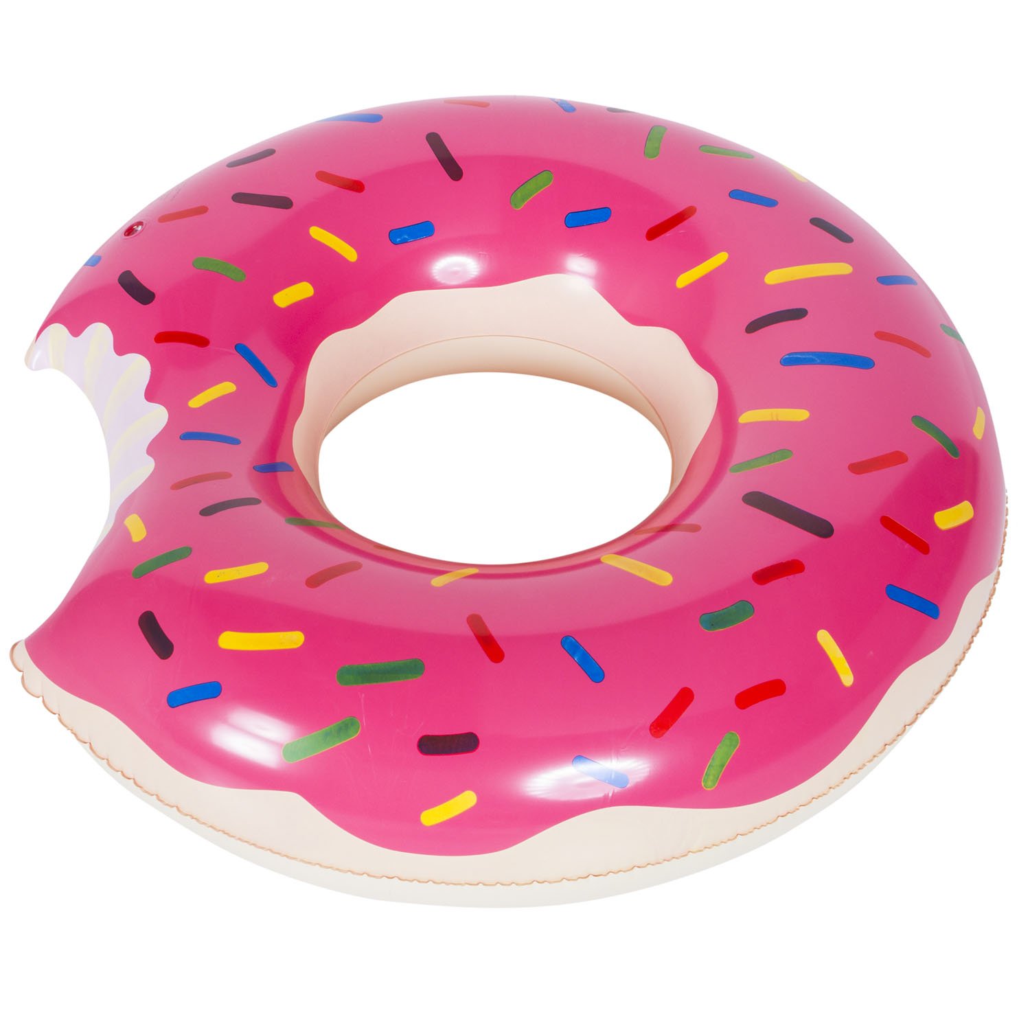 Inflatable Donut Floating Hoop; Floating Ring for Pool Parties, Beach Holidays and Swimming Adventures. (Pink,  120 cm)