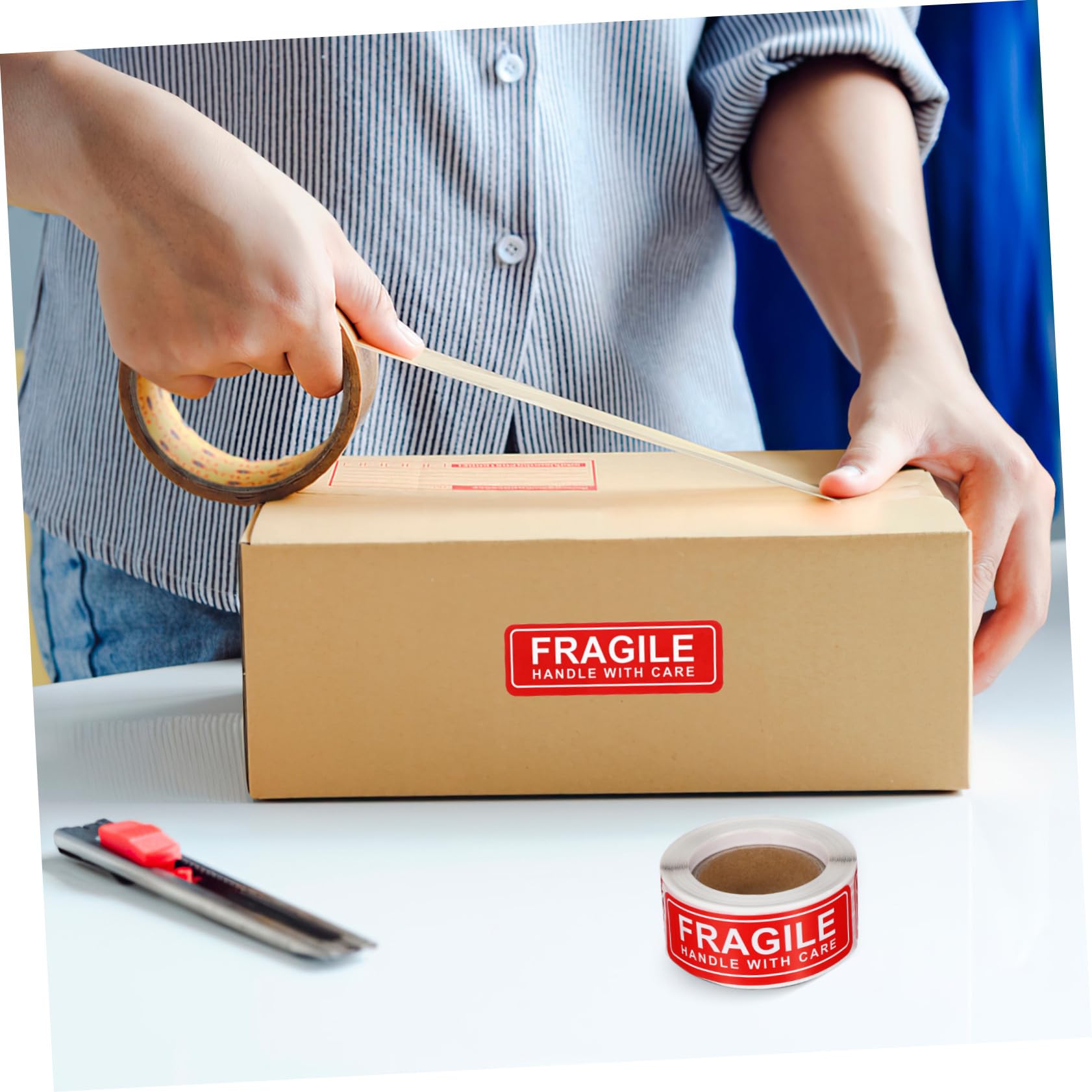 TEHAUX 10 Set Etichette Di Avvertenza Fragili Tag Stampabili Non Piegare Gli Adesivi Etichette Adesive Adesivi Per Pacchetti Adesivo Di Di Spedizione Etichetta Fragile 150 Pezzi*10