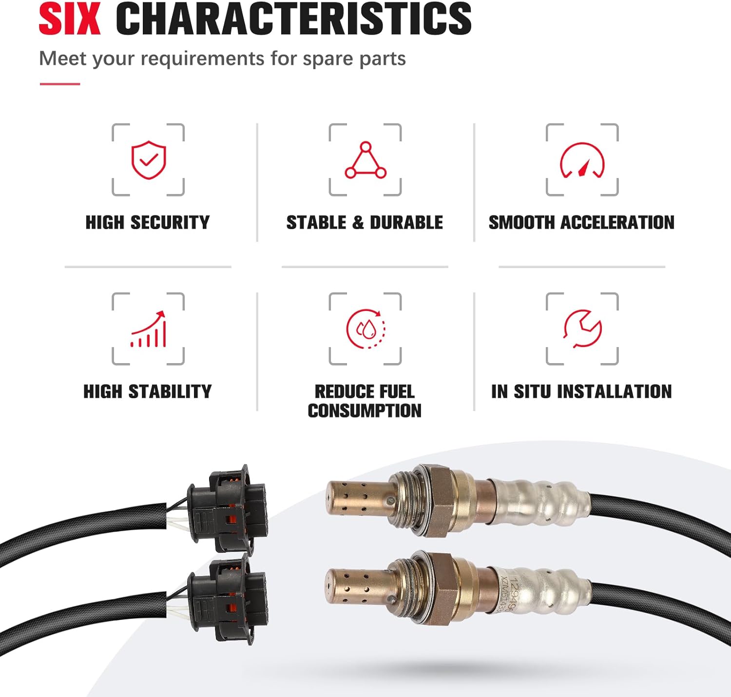 O2 Oxygen Sensor 234-4621 234-4727 Compatible for Chevrolet Cruze 2011-2015, Cruze Limited 2016, for Sonic 2012-2018 & for Saab 9-5 2010-2011, Upstream Downstream, Replace# 55572215 55568696