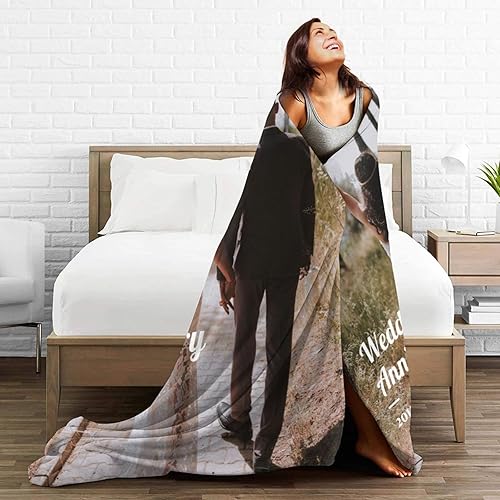 Miniatura 3 de Manta personalizada con foto y texto personalizado, manta para papá con imágenes de regalo para bebés, amigos, amantes y mascotas, manta